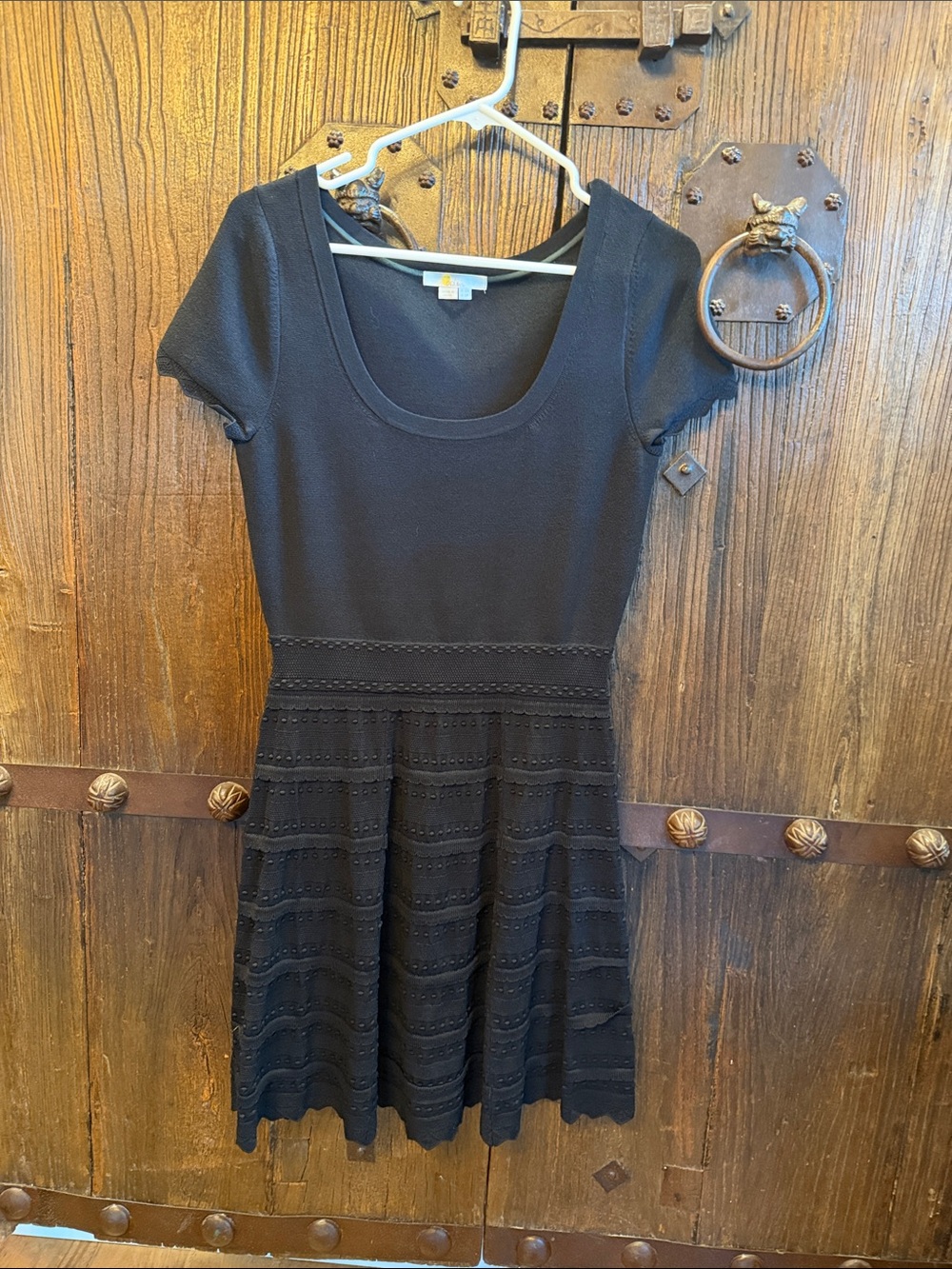Boden Black Scoop-Neck Mini Dress